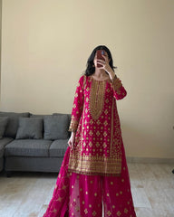 Pink party wear dress