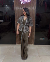 Ready to wear shrug saree