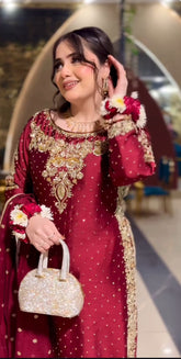 Satin silk suit