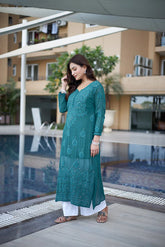 Chikankari kurta plazoo set