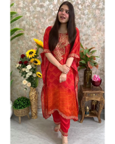 Bandhni Print Kaftan Pant Set