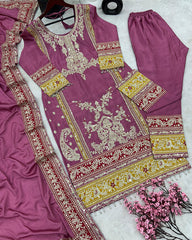 Heavy Embroidery Cording Sequence suit