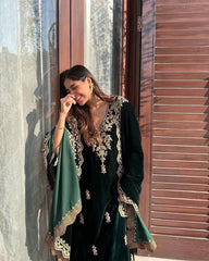 Velvet Kurti Plazzo Set