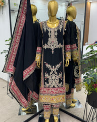 Heavy Embroidery Cording Sequence suit