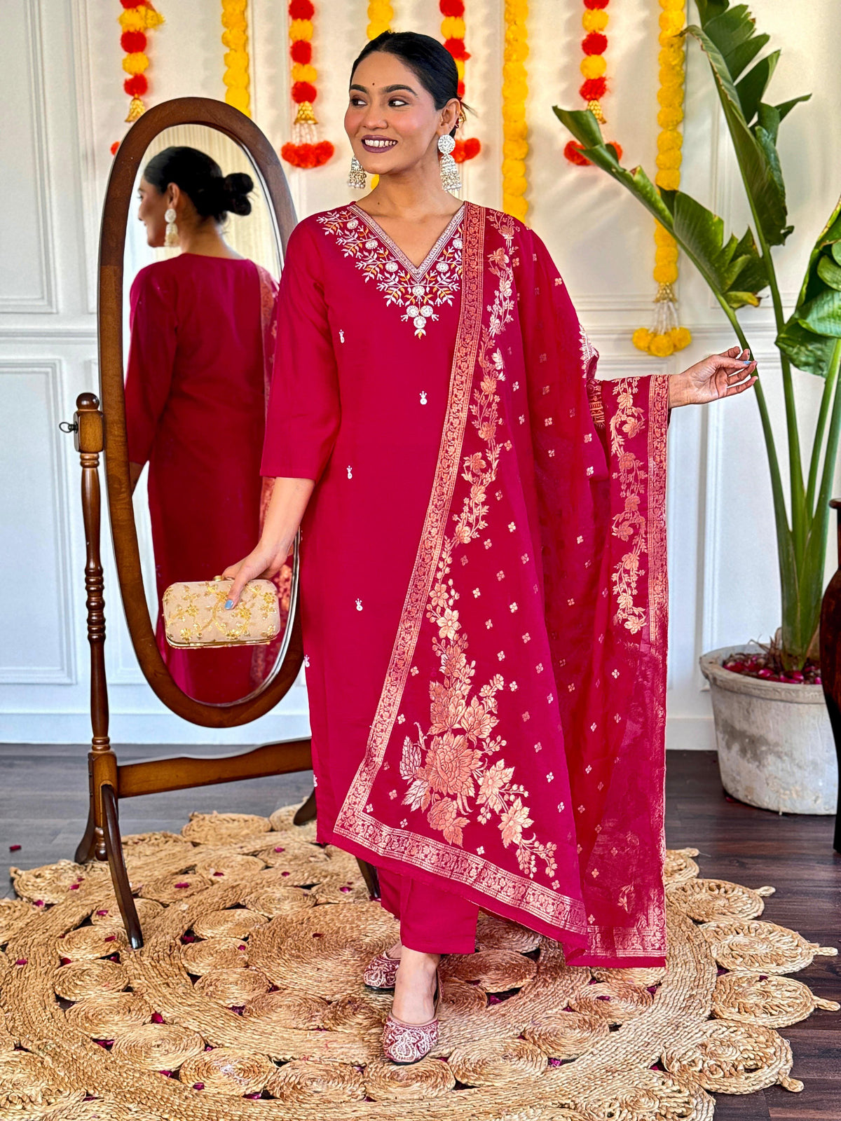 Chanderi suit