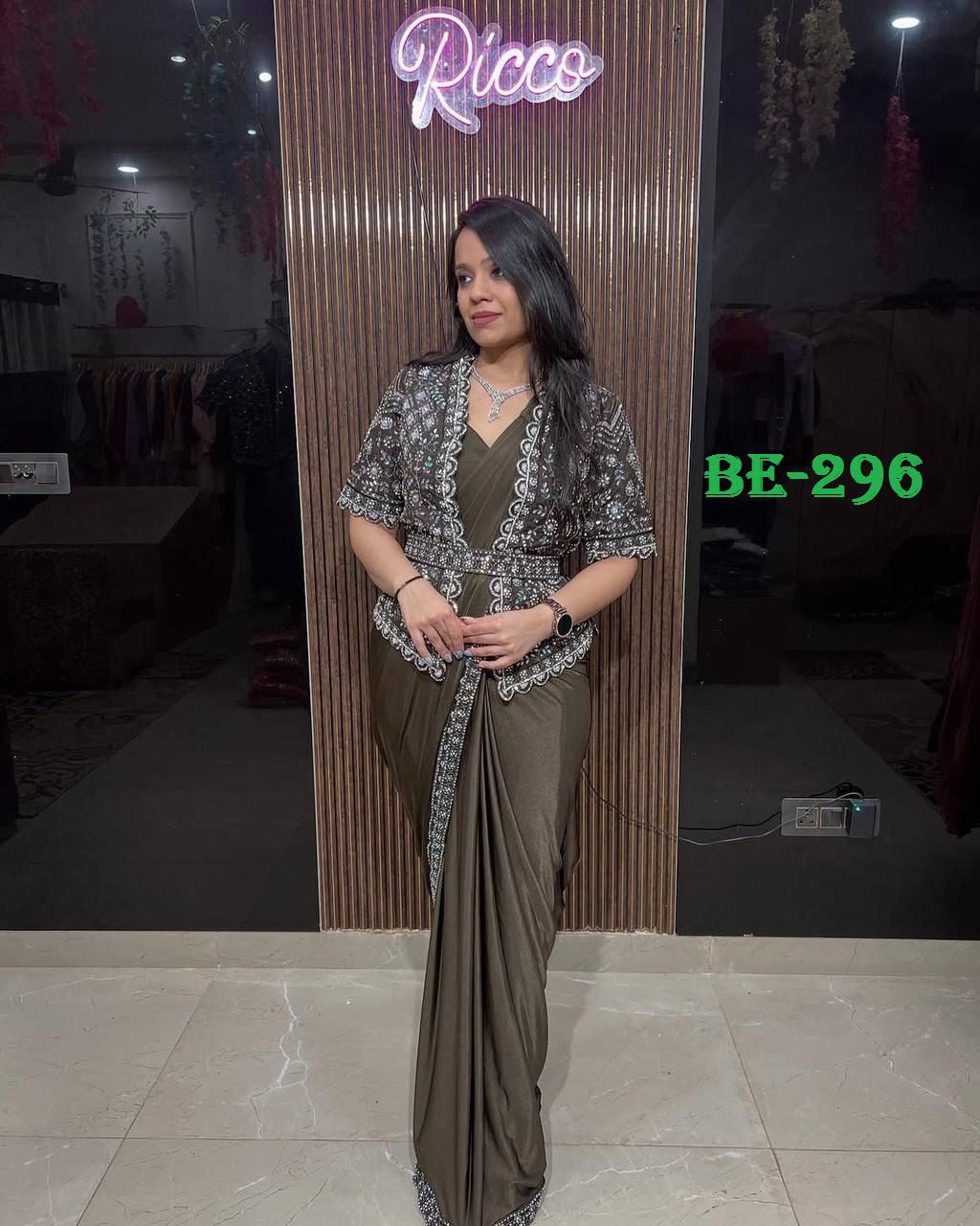 Ready to wear shrug saree