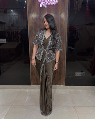 Ready to wear shrug saree
