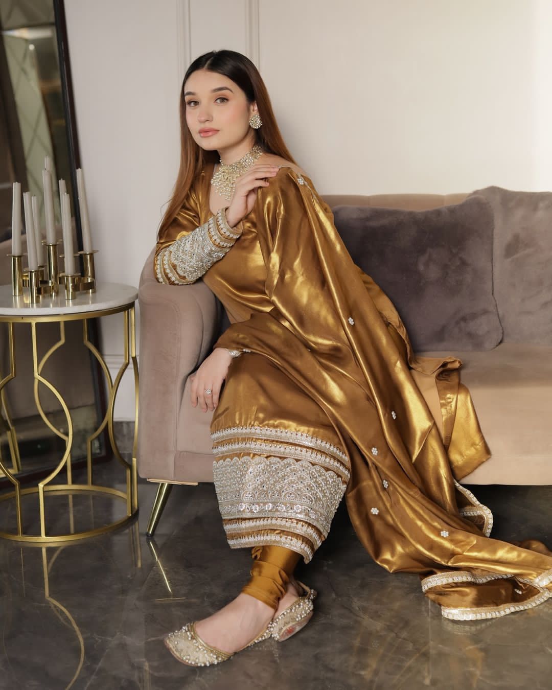 Prettiest golden suit