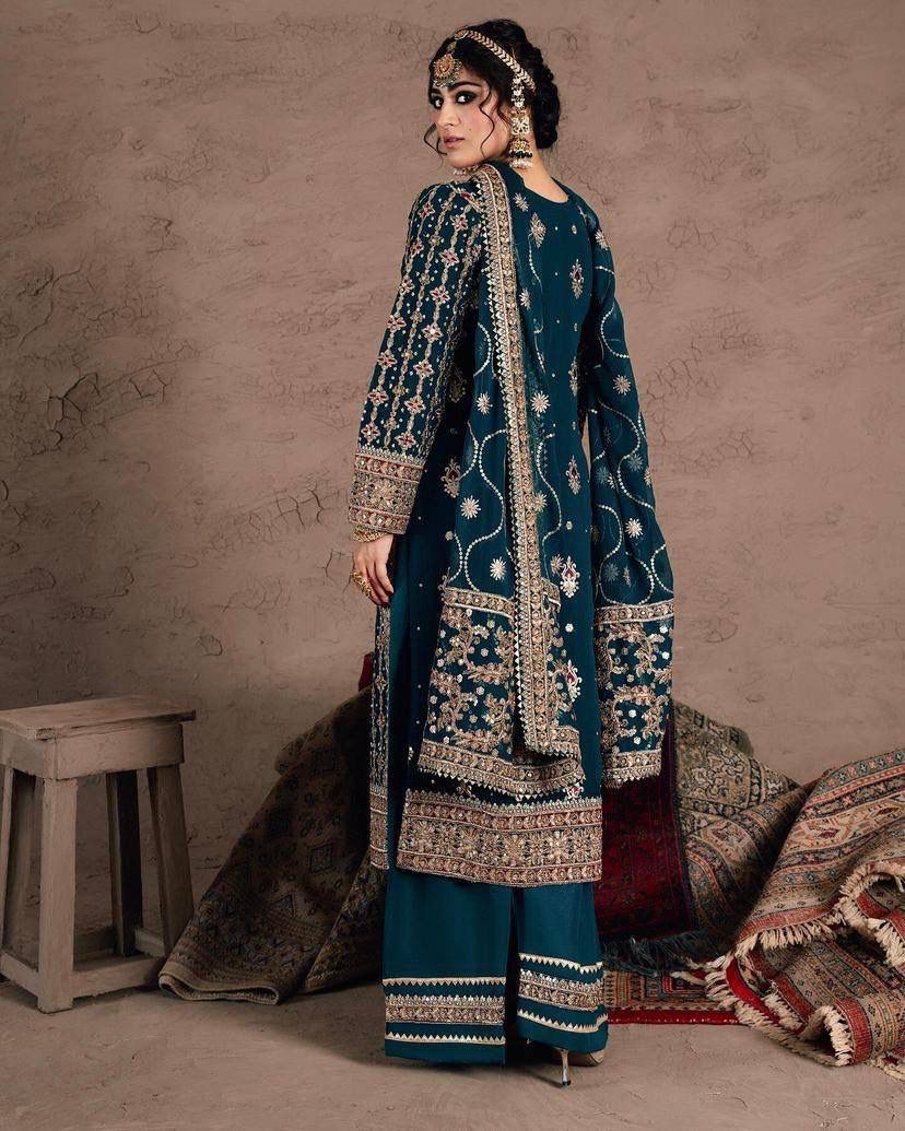 Diamond work palazzo set