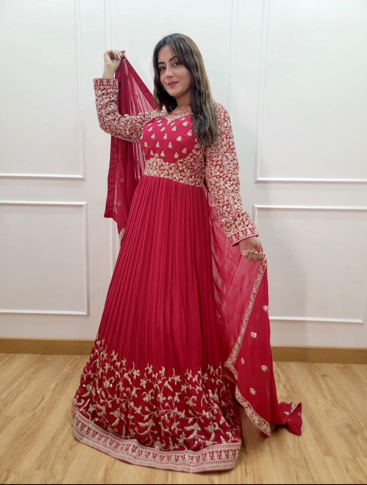 Classy comfy red gown