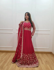 Classy comfy red gown