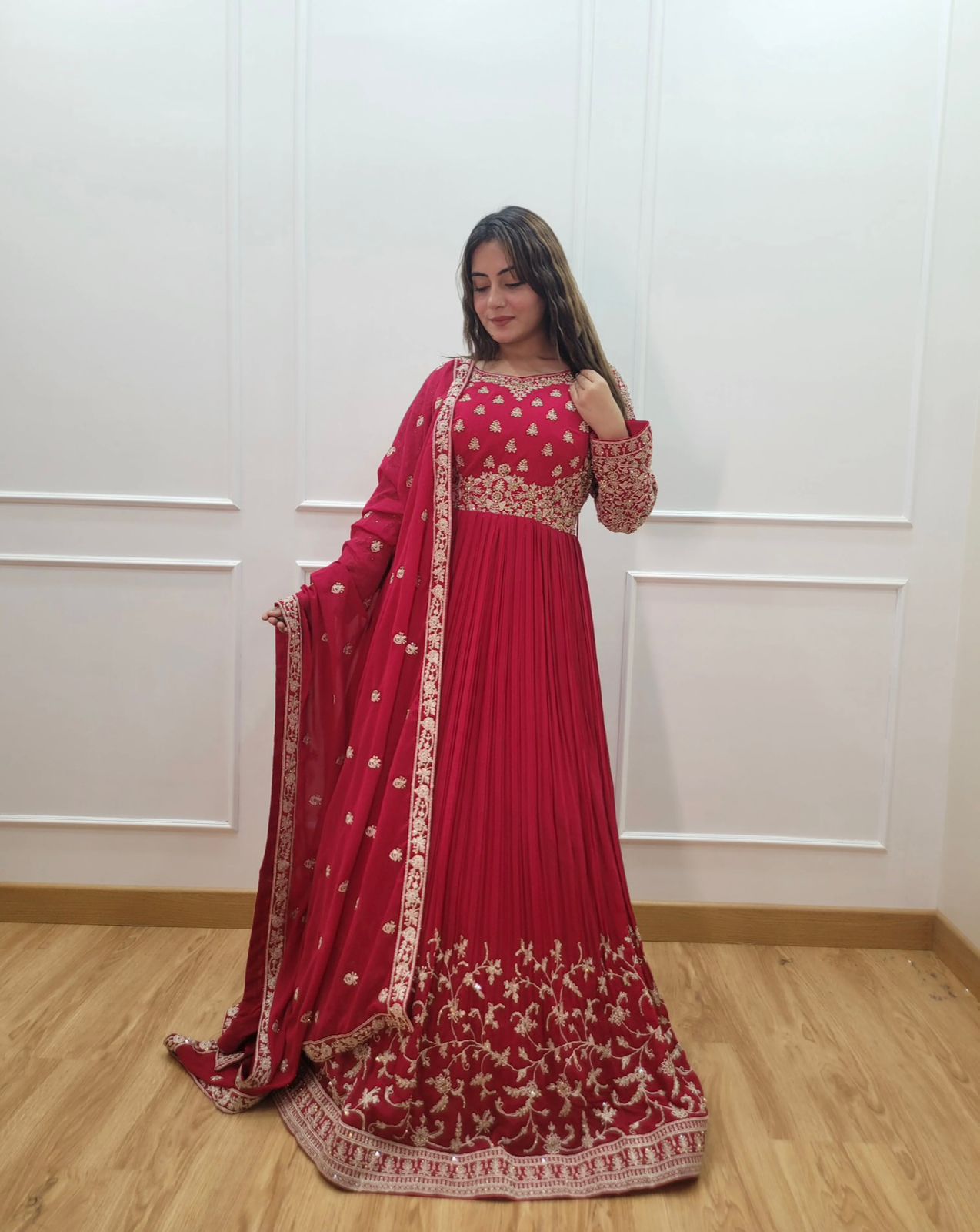 Classy comfy red gown