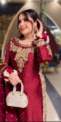 Satin silk suit