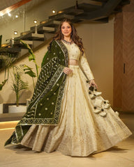 Beige lehenga