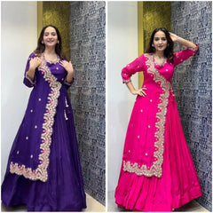 Angrakha style gown