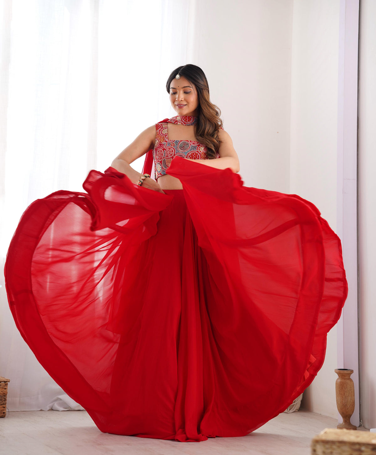 Fully stitched lehenga