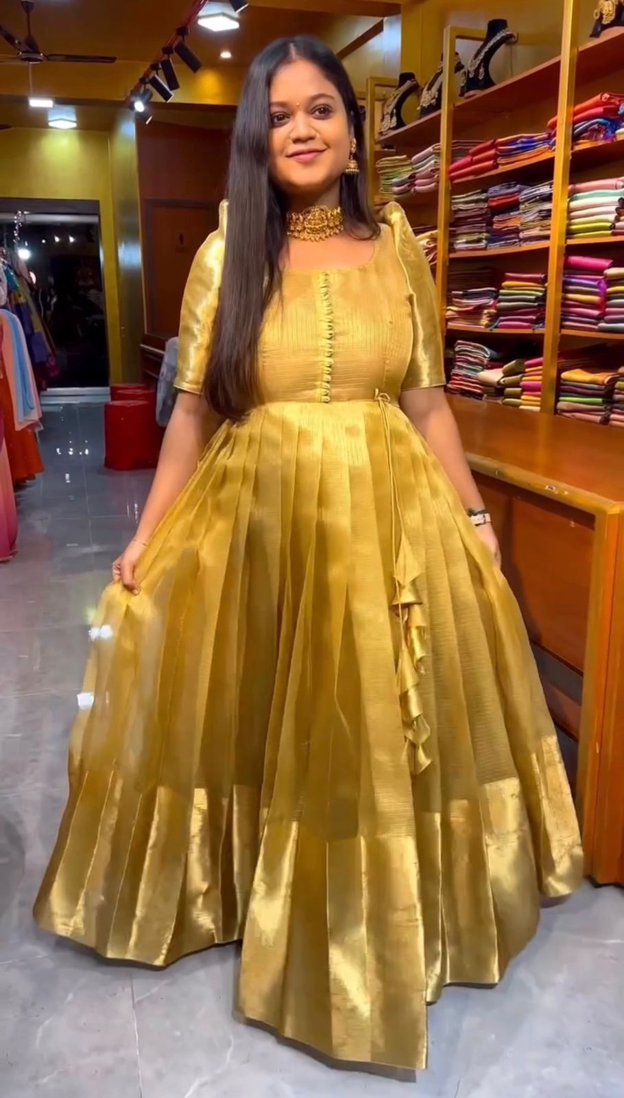 South Indian special golden gown