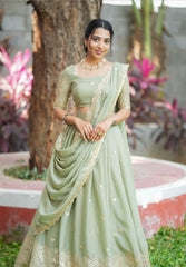 Pastel colour lehenga