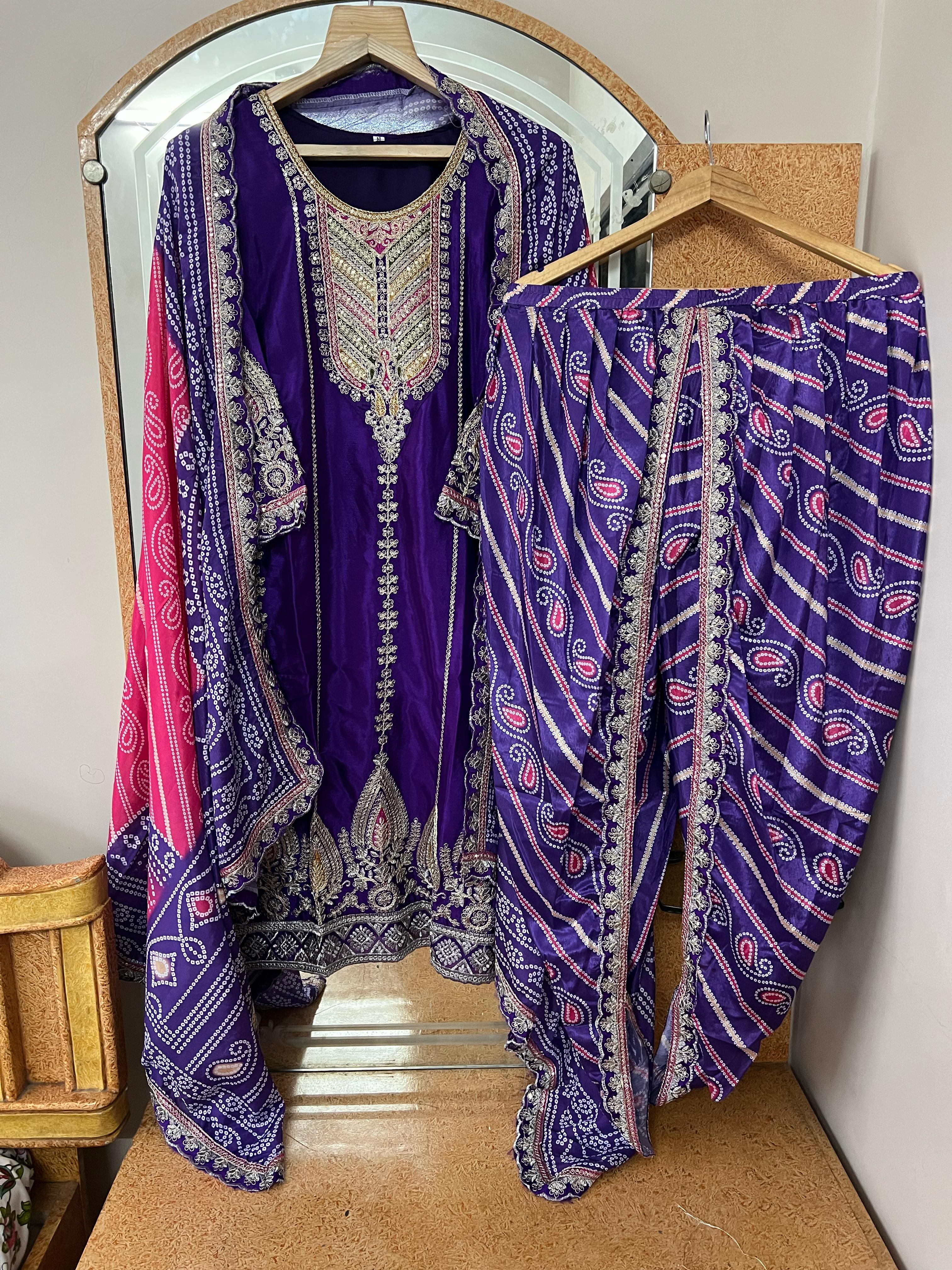 Dhoti nd peplum style top set