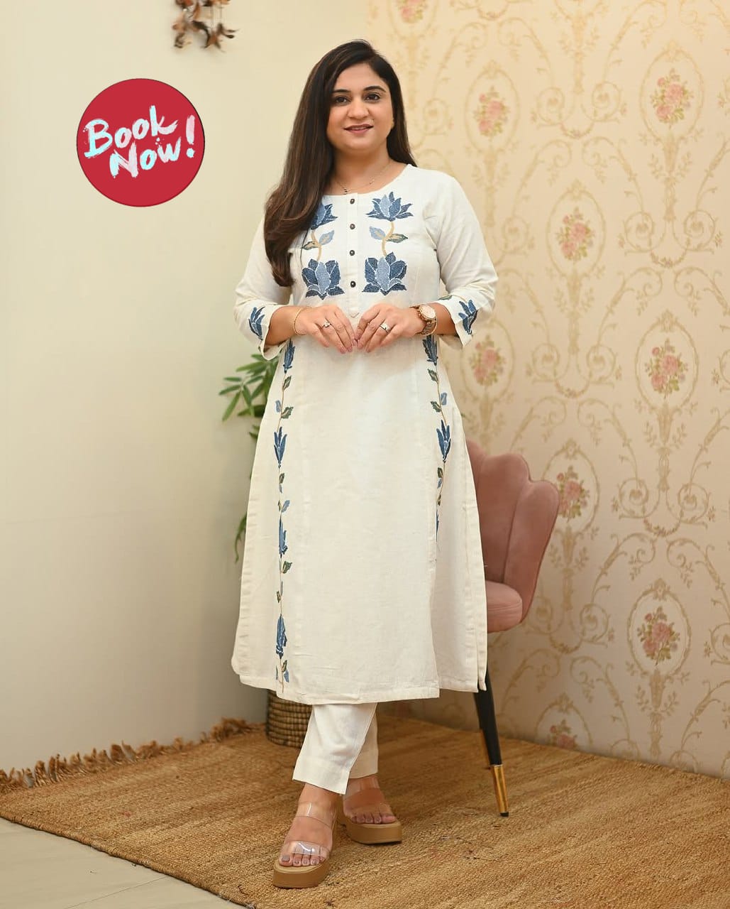 Pure khadi cotton co-ord set