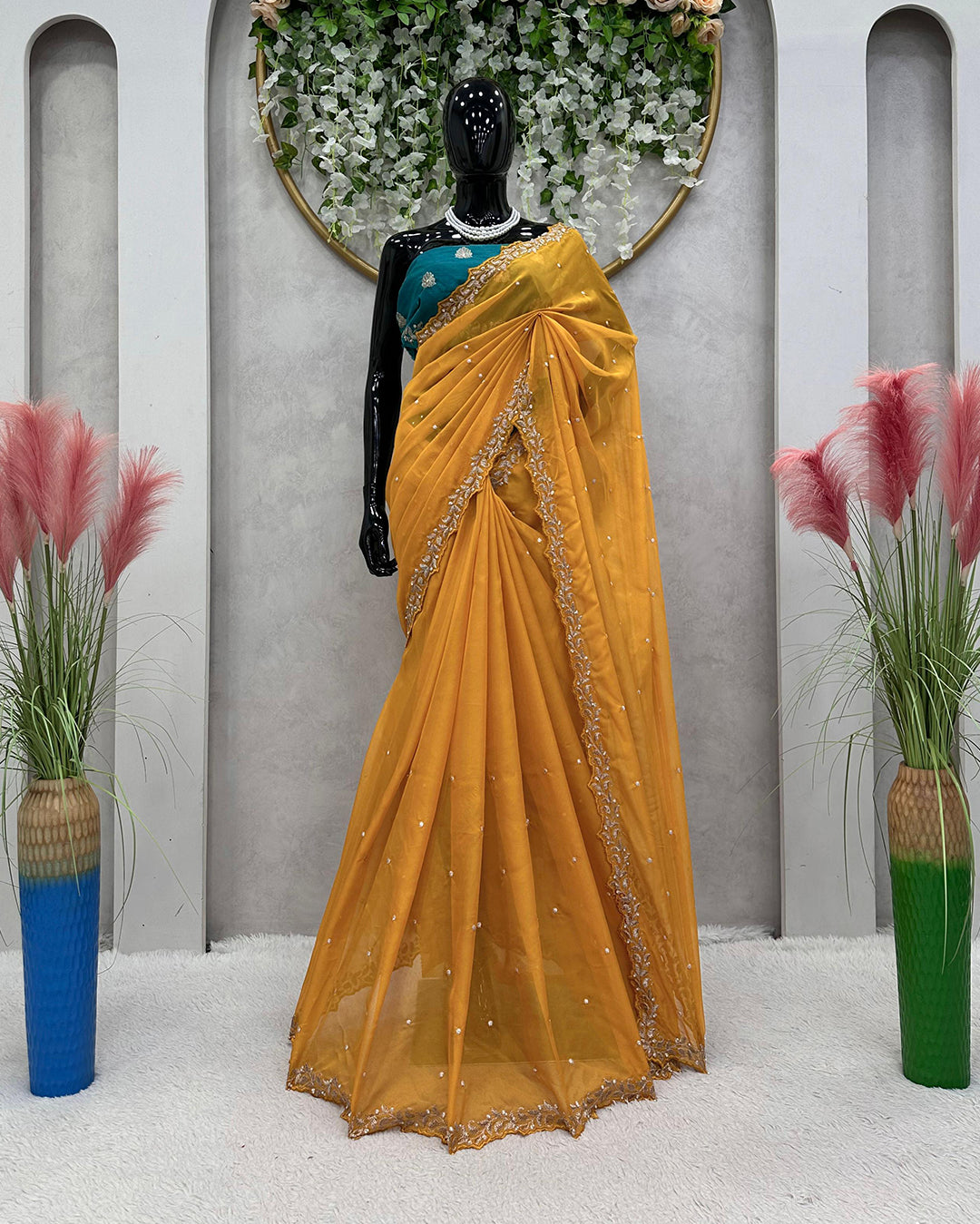 Most Elegant Yellow Saree