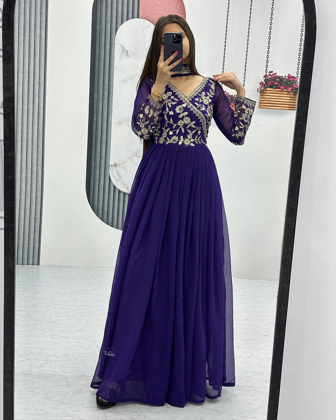 Angrakha Style Gown