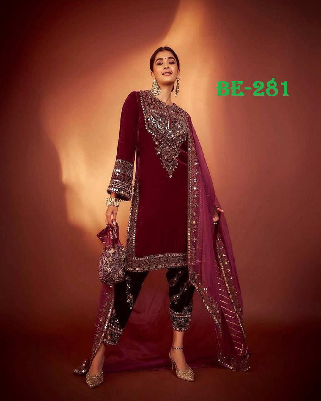 Bollywood Style Velvet Suit