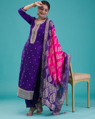 Purple Designer Suit Set