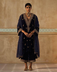 Navy Blue Kurti Plazzo Set