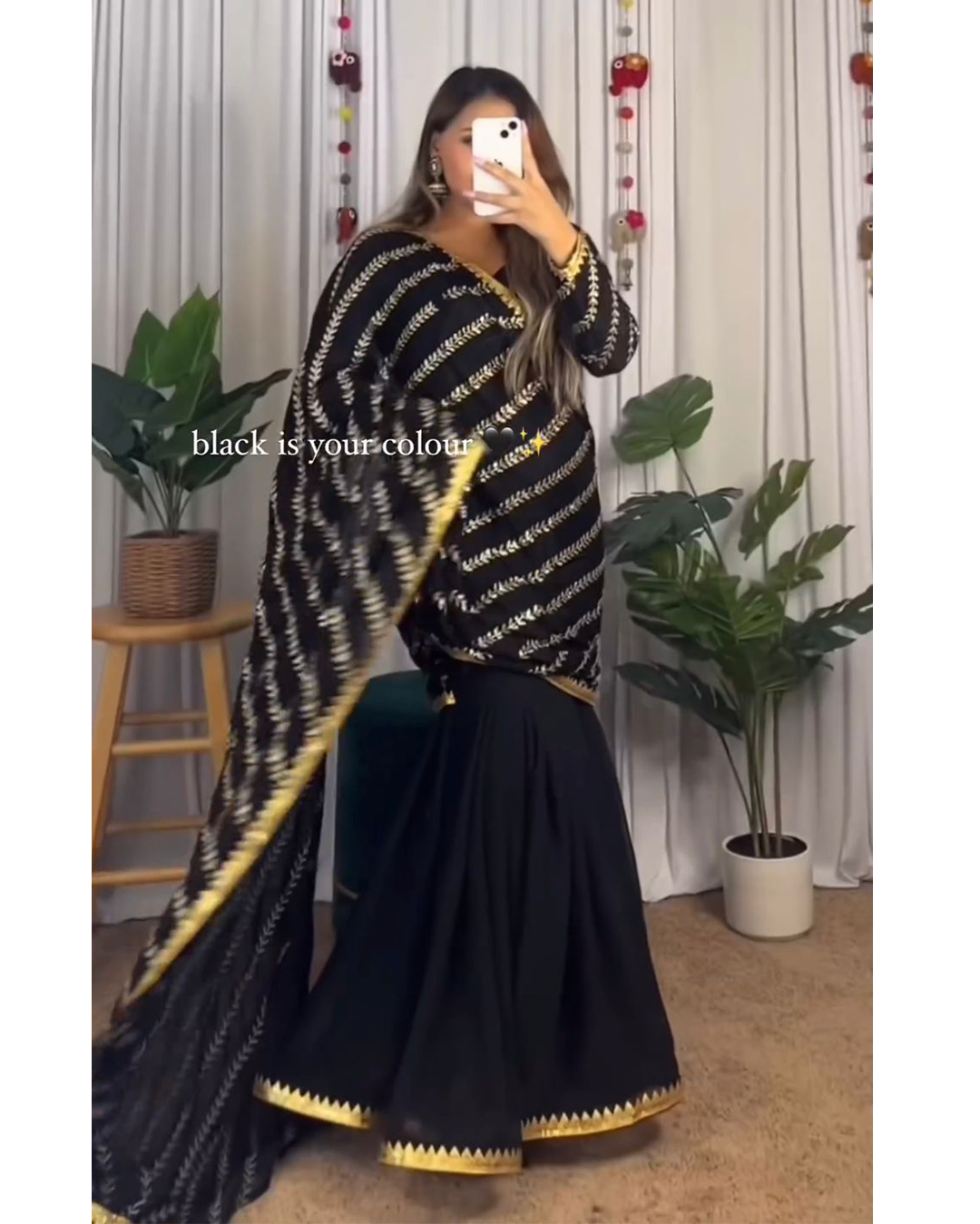 Black Lehenga Saree