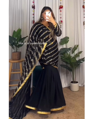 Black Lehenga Saree