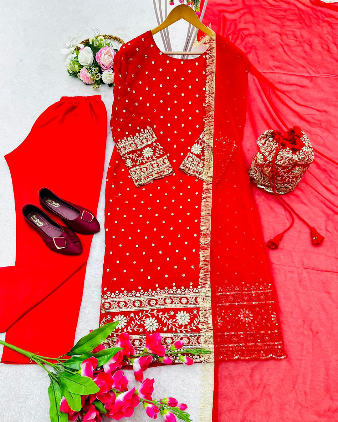 Karwa Special Long Kurti Set