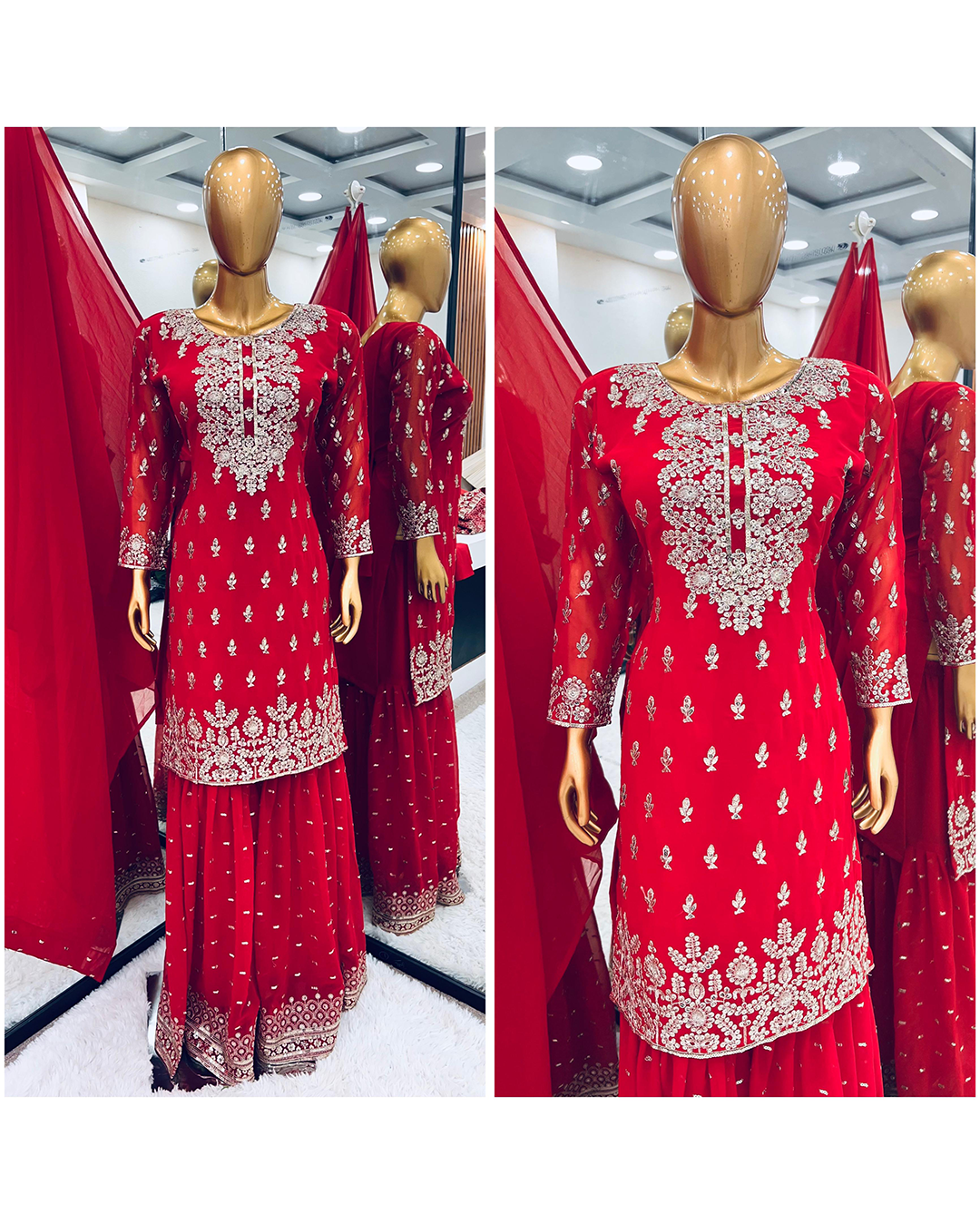 Fancy Top-Dupatta  Gharara