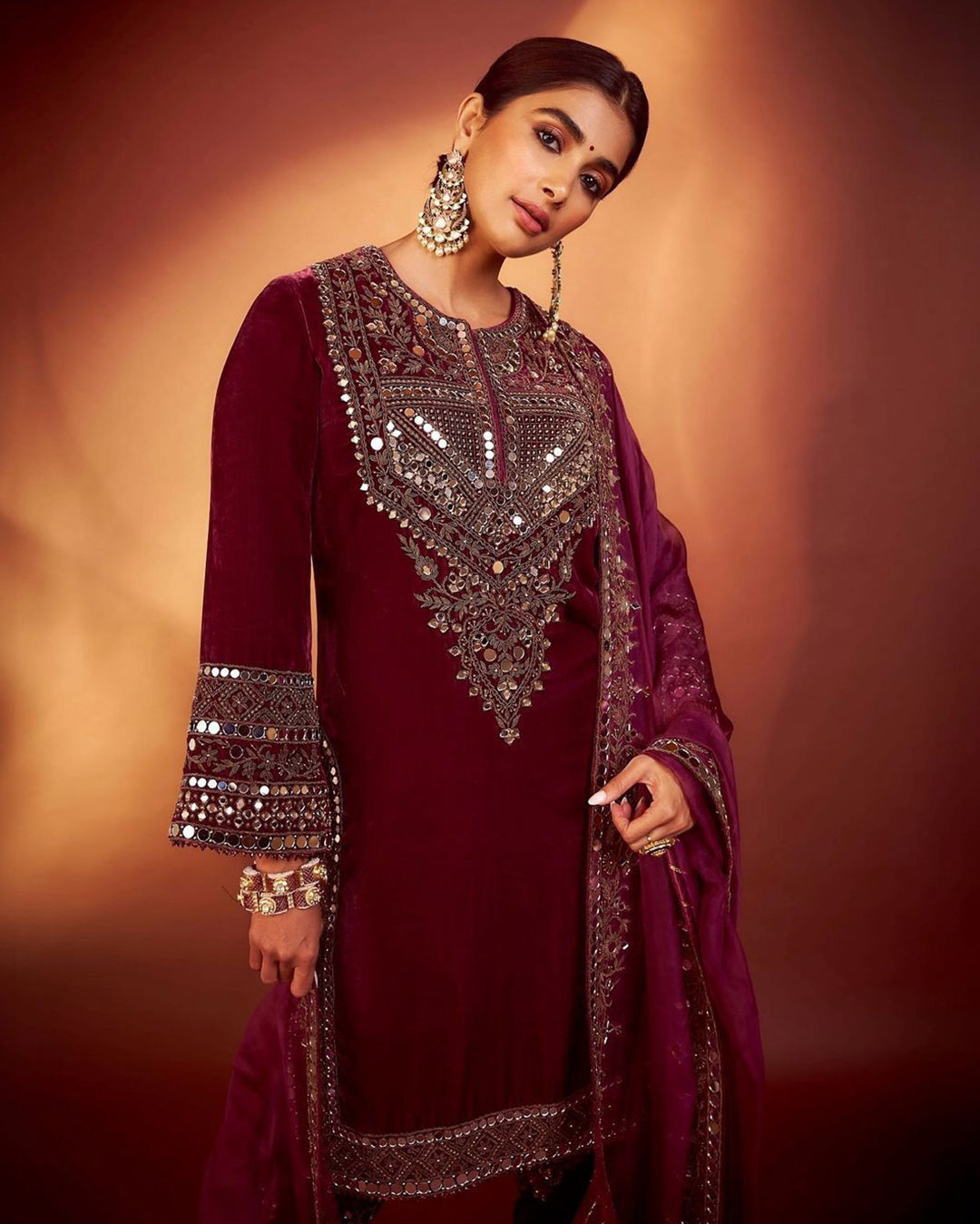 Bollywood Style Velvet Suit