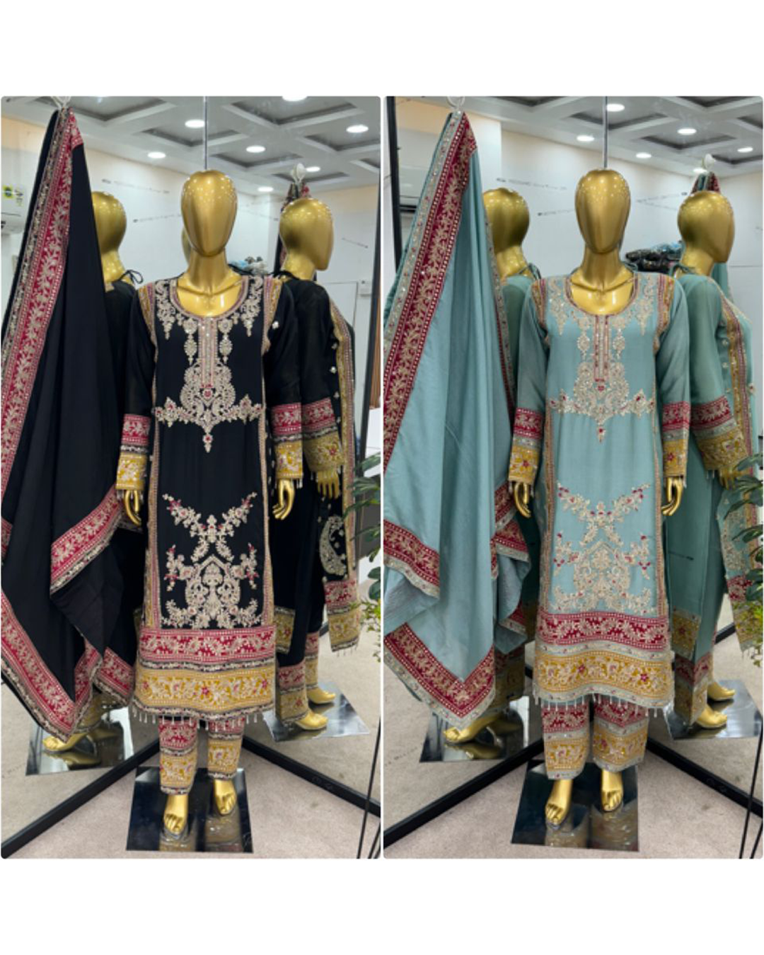 Heavy Embroidery Cording Sequence  suit