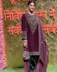 Bollywood Style Velvet Suit