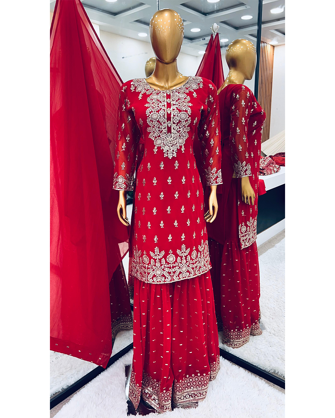 Fancy Top-Dupatta  Gharara