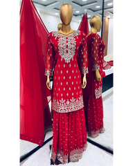 Fancy Top-Dupatta  Gharara