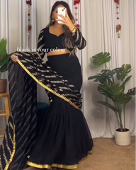 Black Lehenga Saree