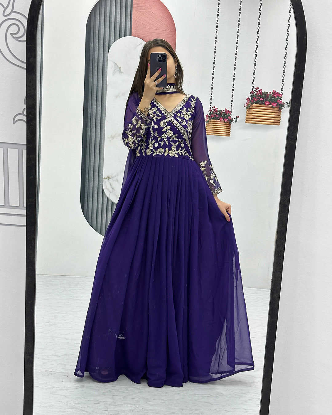 Angrakha Style Gown