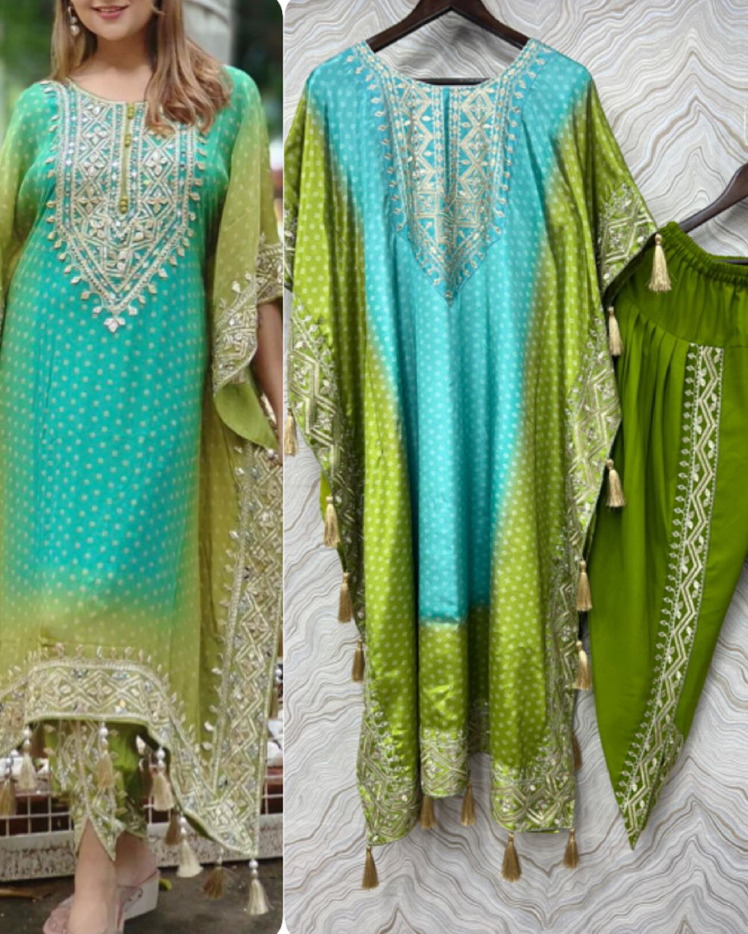 Kaftan With Dhoti Set