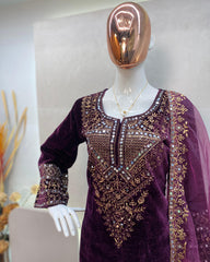 Bollywood Style Velvet Suit