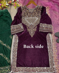 Bollywood Style Velvet Suit