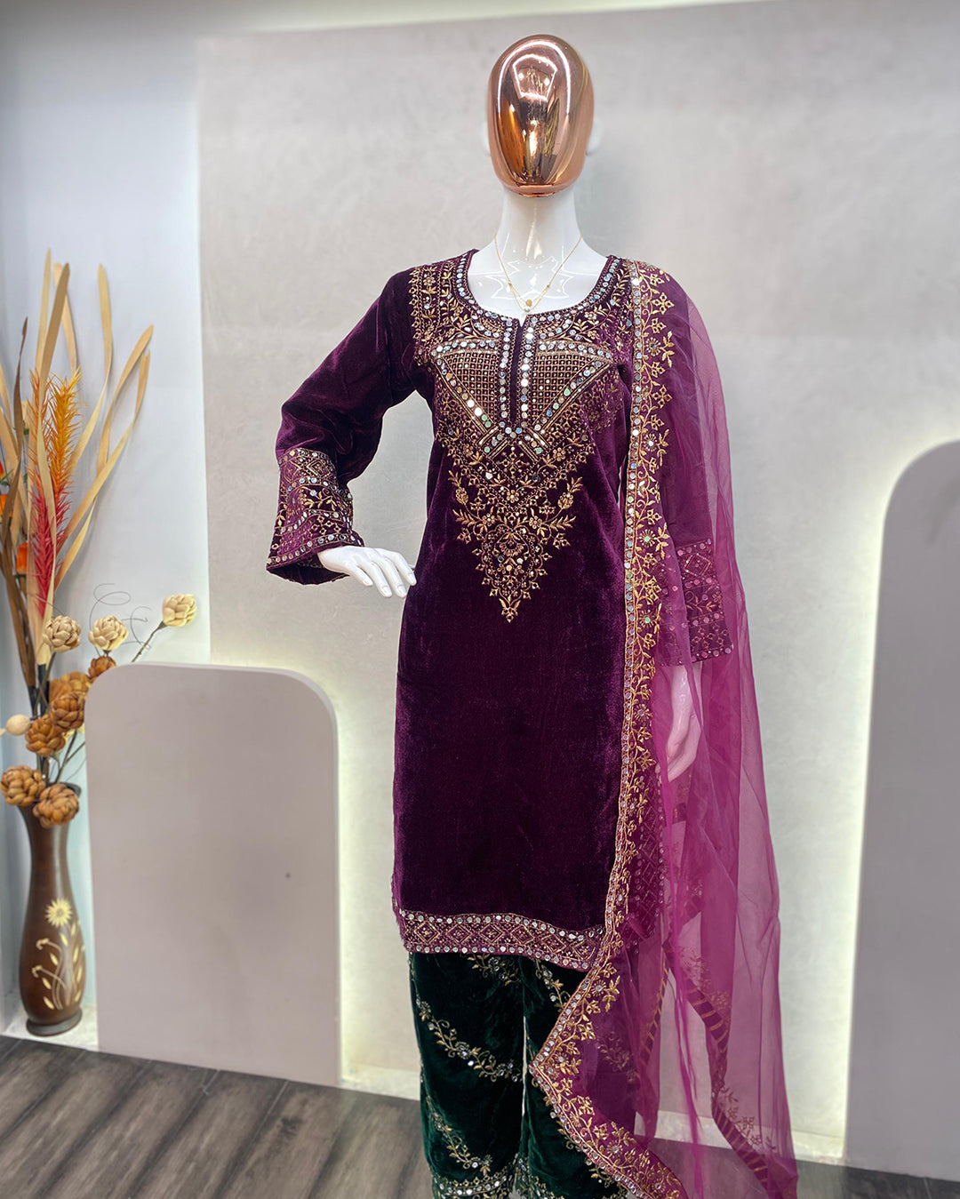 Bollywood Style Velvet Suit