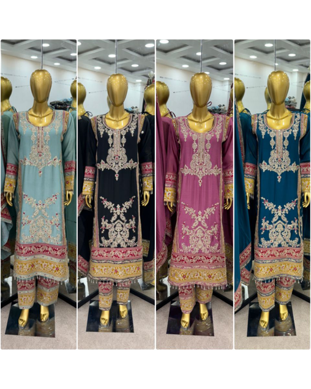 Heavy Embroidery Cording Sequence  suit