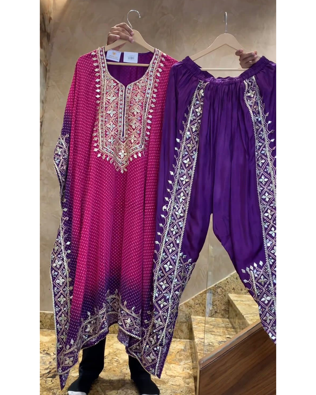 Kaftan With Dhoti Set